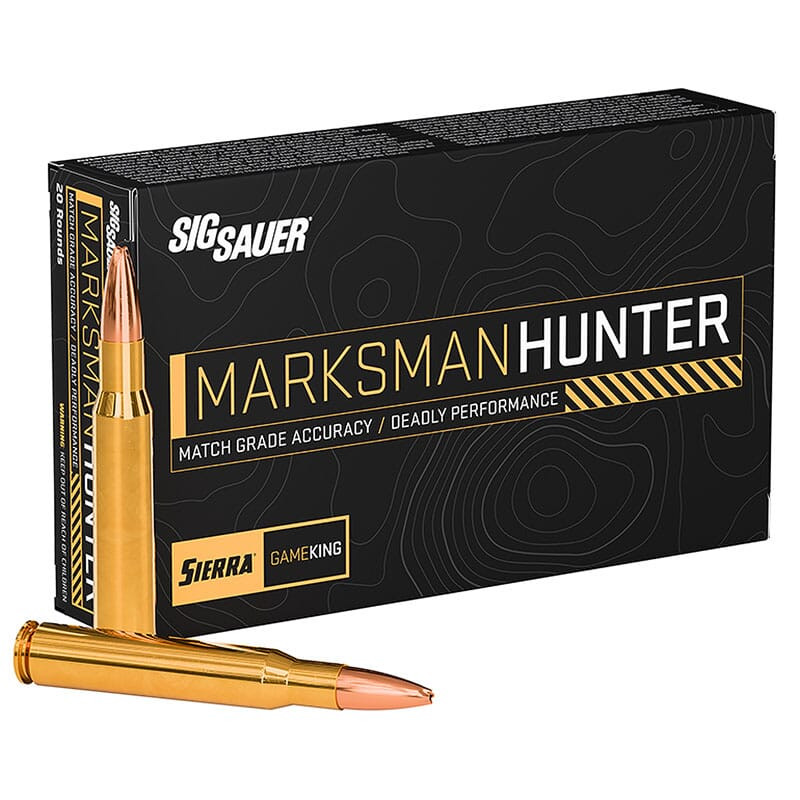 SIG SAUER Marksman Hunter .30-06 Springfield 165 Grain Sierra Gameking Centerfire Rifle Ammo
