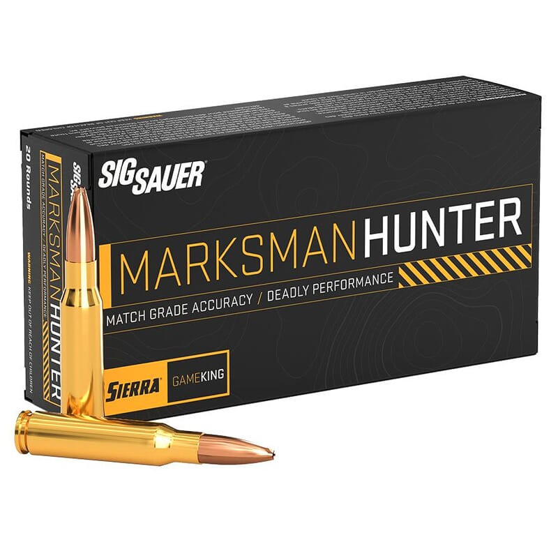 SIG SAUER Marksman Hunter 6.5 Creedmoor 130 Grain Sierra Gameking Centerfire Rifle Ammo