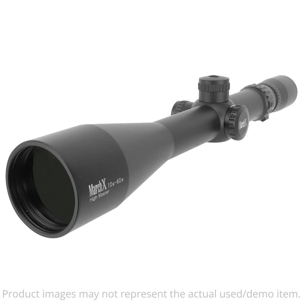 March USED High Master 10-60x56mm MTR-2 Reticle 1/8 MOA Riflescope D60HV56LM-MTR-2 - Minor Scratches on Finish UA4351