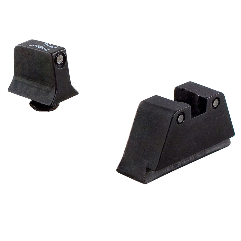 Trijicon® Suppressor/Optic Height Sights - Glock Standard Frames GL201-C-600661 in Front Black Outline/green Tritium