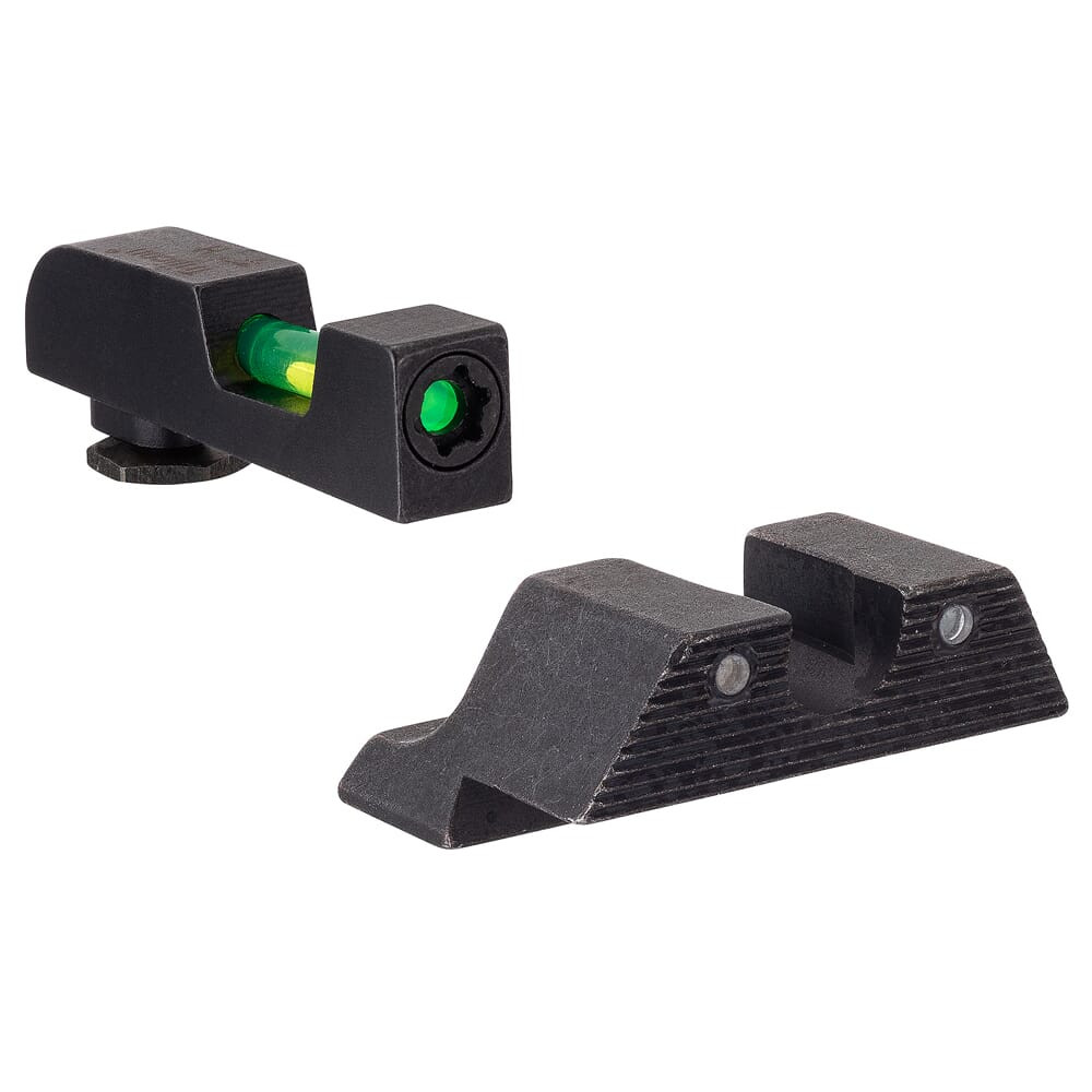 Trijicon DI™ Night Sight Set - Glock® Small Frame 601106 in Front Black Outline/green Tritium/green Fiber