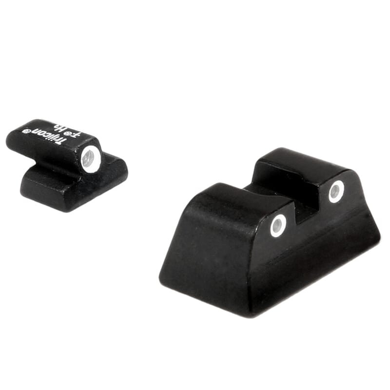 Trijicon S&W 9mm Fixed Rear, 3 Dot Set SA04 600345 in Front White Outline/green Tritium