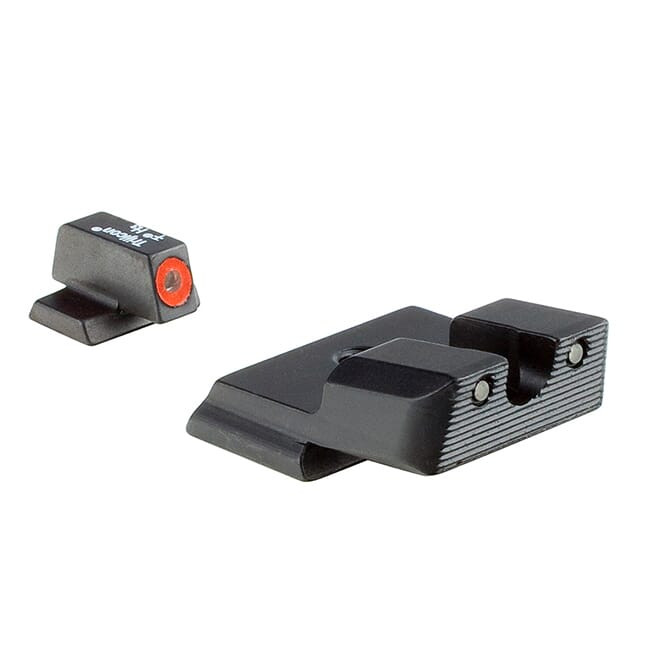 Trijicon HD™ Night Sights - Smith & Wesson M&P SHIELD, M&P SHIELD Plus, and M&P SHIELD 2.0 SA139-C-600722 in Front Orange Outline/green Tritium