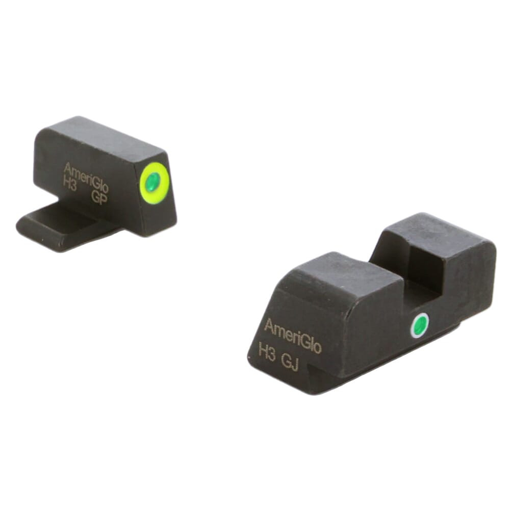 ameriglo Ameriglo i-Dot Green Trit w/LumiGreen Outline Front, Green Single Dot Rear Night Sight Sight for Sig (#8 Front/#8 Rear) Night Sight Sight for SG-301 - $74.99 at Scopelist.com