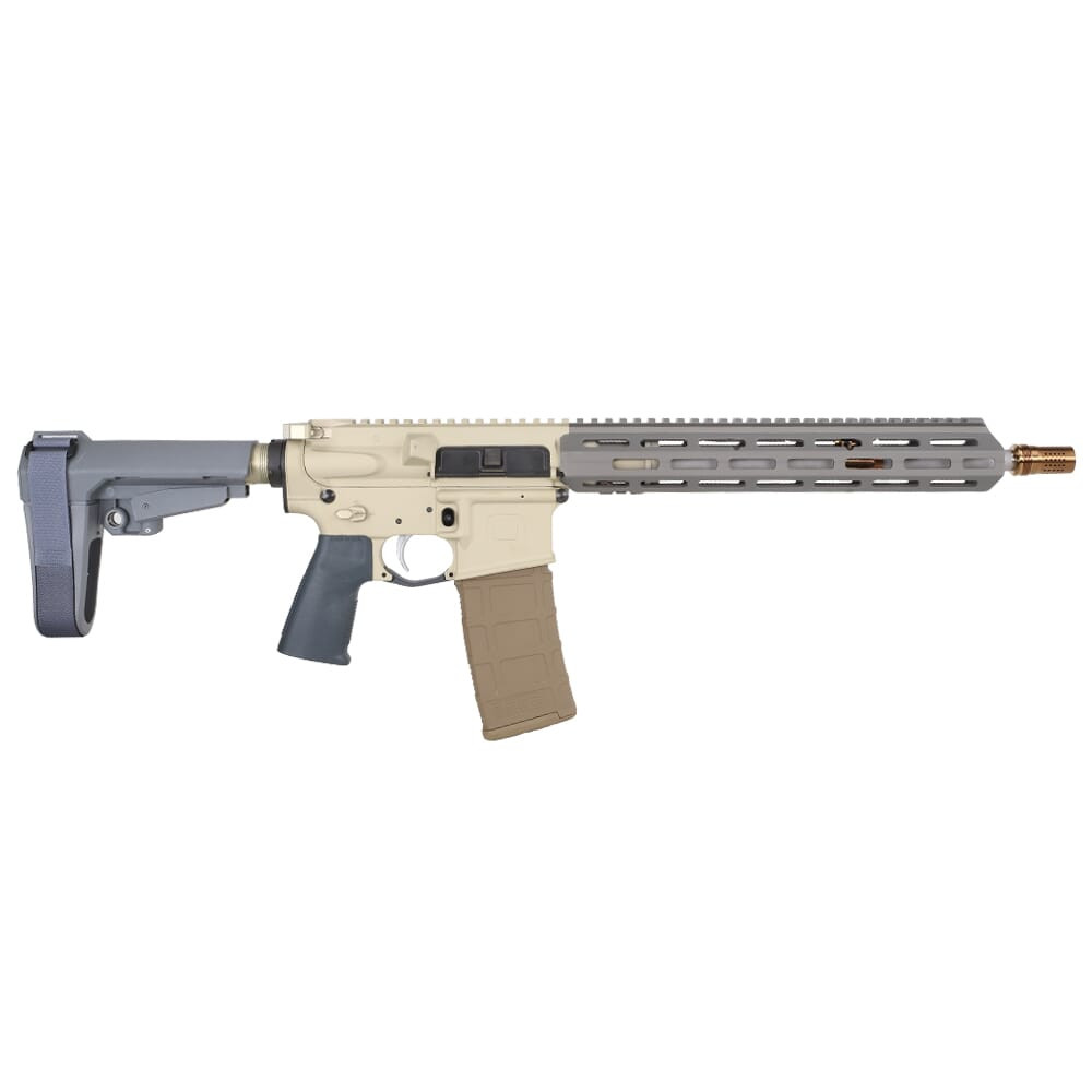 Q, LLC. Sugar Weasel 5.56 NATO 13" 1:7" Bbl Gray Pistol w/Brace SW-556-13IN-PISTOL