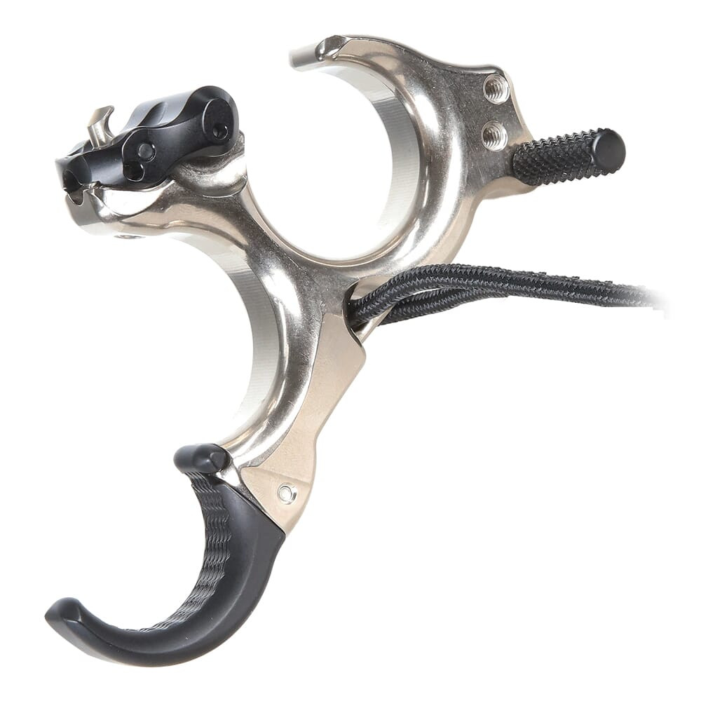 t.r.u. ball archery T.R.U. Ball Archery Honey Badger Claw Flex 3 or 4 Finger (Ergo Adj Finger Pieces) Quick Silver Brass Large Release THBF-QS-L - $269.99 at Scopelist.com