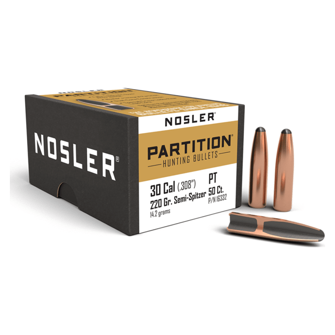 nosler Nosler Partition P - 30 220g SSP (50ct) Bullets 16332 - $72.99 at Scopelist