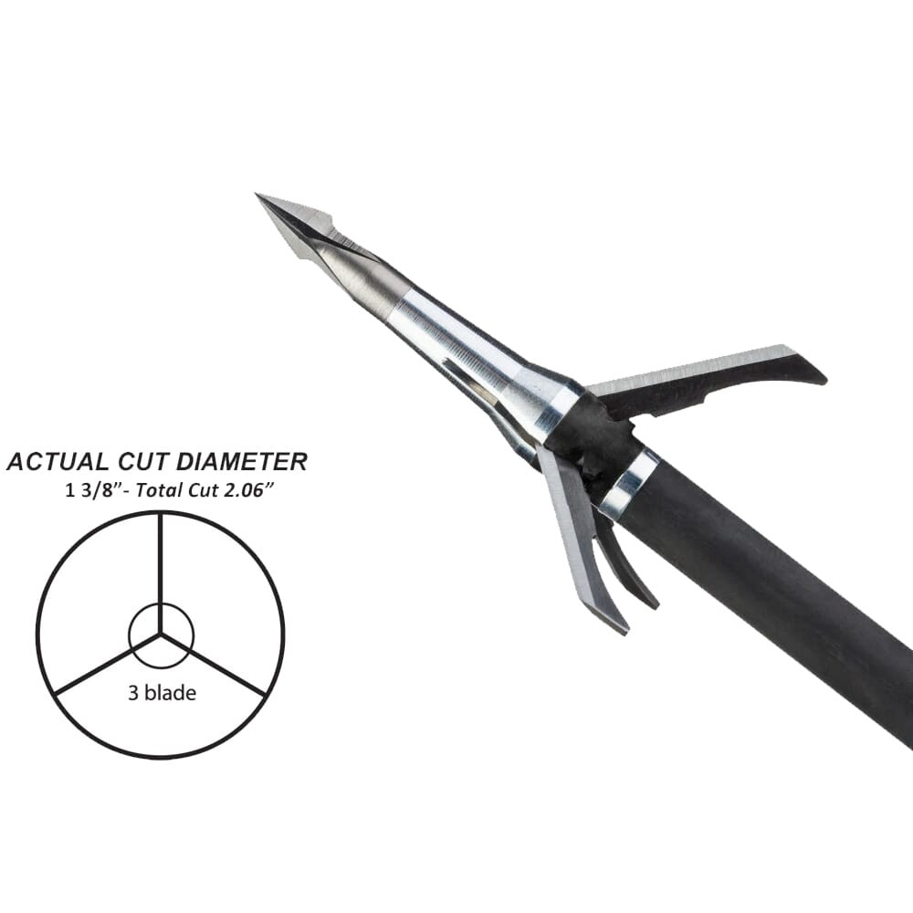 Grim Reaper Broadheads Grim Reaper Pro Series 100gr 1-3/8" 3-Blade Mechanical Broadheads 4pk 1603