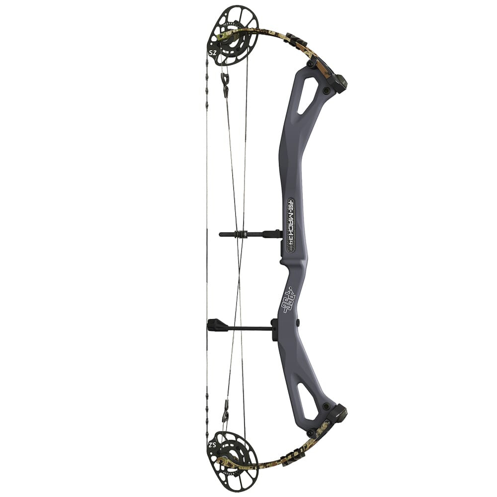 PSE Mach 34 S2 LH Charcoal Riser/Sub Alpine Limbs 29-80 Bow 2234S2LGS2980