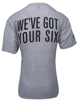 GLOCK AP95681  WE GOT YOUR SIX   TSHIRT GREY    MD (s)