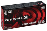 Federal American Eagle 40 S&W 155gr FMJ 50 Round Box