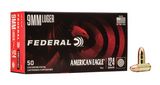 Federal American Eagle 9mm 124gr FMJ 50 Round Box