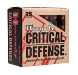 Hornady Critical Defense® 380 Auto 90gr FTX® 25 Round Box