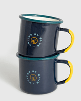 United By Blue - Mountains Are Calling Enamel Mini Mugs Set - 5oz (Navy)