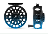 Abel SDF 6/7 Black and Blue Fade Ported w/ Black & Blue Faded Drag Knob Ebony Wood Handle Fly Reel