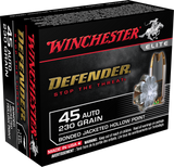 Winchester Defender 45 Auto 230gr Bonded Jacketed Hollow Point 20 Round Box