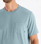 Free Fly Bamboo Flex Pocket Tee Shirt - Heather Tide