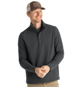 Free Fly Men's Gridback Fleece Snap Pullover - Black Sand