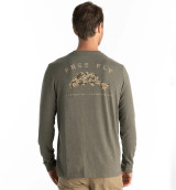 Free Fly Red Fish Camo Long Sleeve - Heather Fatigue