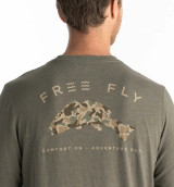 Free Fly Red Fish Camo Long Sleeve - Heather Fatigue