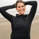 Free Fly Women's Bamboo Lightweight Fleece Hoodie - Heather Black