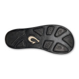 OluKai Men's Hiapo Leather Beach Sandals - Lava Rock