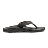 OluKai Men's 'Ohana Beach Sandals - Black/Dark Shadow