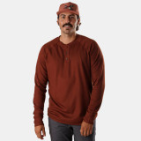 Duck Camp Hill Country Henley - Rust Brown