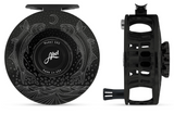 Abel SDS 11/12 Satin Black Moon Dance Tarpon Solid w/ Black Drag Knob & Black Handle Fly Reel