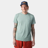 Duck Camp Bamboo Pocket Tee - Heathered Sea Drift