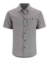 Simms Cutbank Chambray Short Sleeved Shirt - Cinder Chambray