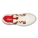 OluKai Men's Mio Li Athletic Shoes - Bright White/Red Lava