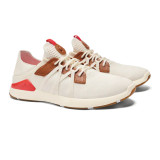 OluKai Men's Mio Li Athletic Shoes - Bright White/Red Lava