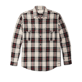 Filson Lightweight Alaskan Guide Shirt Off White Black Red