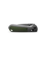 Benchmade Redoubt Axis Drop Point Graphite Black Blade 3.55" Folding Knife - Green/Gray Grivory