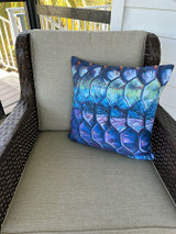 Deyoung Reversible Indoor Throw Pillow-Tarpon Face