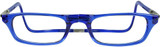 CliC Magnetic Closure Original Reading Glasses with Adjustable Temple Length Blue 2.00