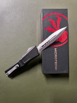 Microtech Combat Troodon D/E Gen III Stonewash Black Partial Serrated 4" Knife