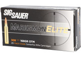 Sig Sauer Elite Performance Match Grade 308 Win 168gr OTM Ammo 20 Round Box