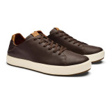 OluKai Men's Lae‘ahi Lī ‘Ili Waterproof Leather Sneakers - Dark Java