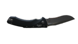 Microtech Amphibian RAM LOK Black Partial Serrated Knife