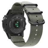 Fintie 26mm Soft Nylon Band for Gamin Fenix 7X/6X/5X Plus Gray