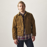 Filson Tin Cloth Short Lined Cruiser Jacket Dark Tan