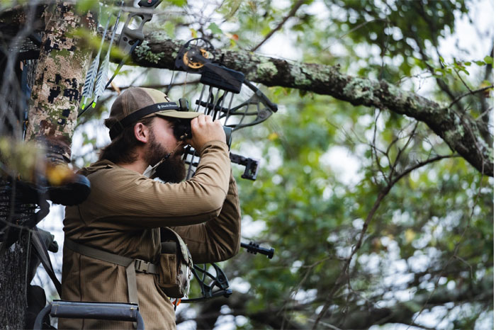 Hunter overlooking to wildreness