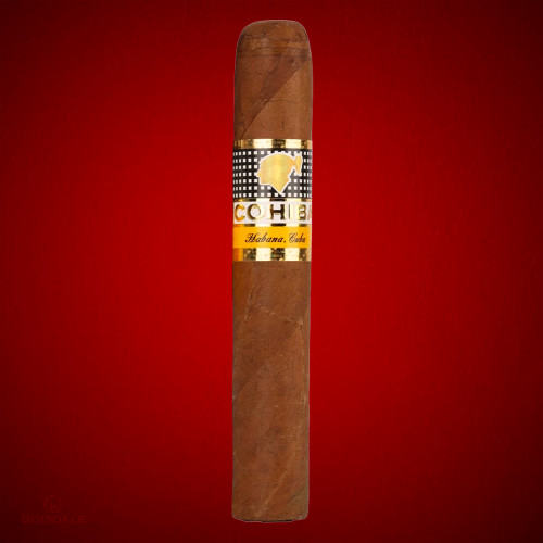 Cohiba Siglo I cigar on red background at Boisdale