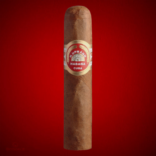 H. Upmann Half Corona cigar on red background at Boisdale