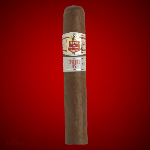 Hoyo de Monterrey Epicure No. 2 cigar on red background at Boisdale