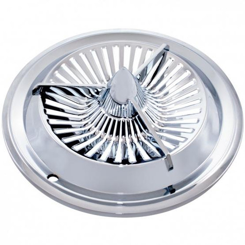 15" Chrome Polara Tri-Bar Hubcap (4/Set)