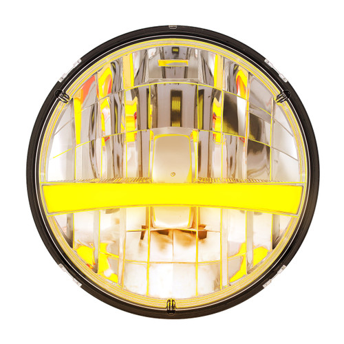 ULTRALIT - High Power LED 7" Headlight With Turn Signal & Amber Position Light Bar