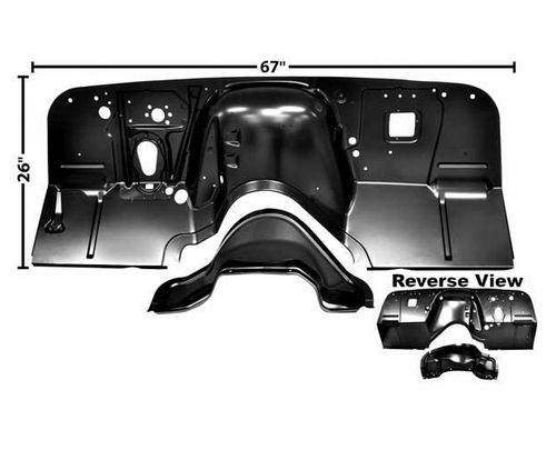 Chevrolet Chevy Pickup Firewall with Lower Hump Hole 2 Piece Design 1960-1962